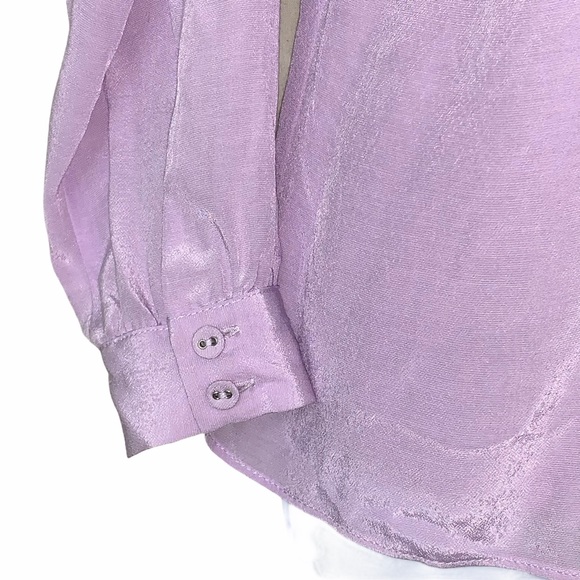 L'Academie by Revolve Blouse Cold Shoulder Purple - Picture 4 of 8